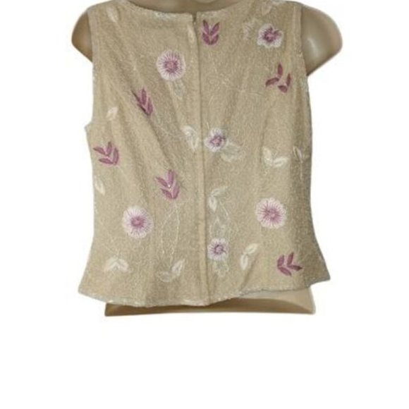 Adrianna Papell Occasions 3 Piece Formal Skirt Set Silk Beaded - Picture 7 of 8